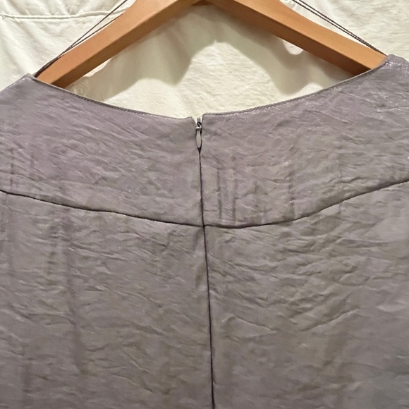 Adriana Papell - Silver shutter pleat dress- size 14 - Picture 5 of 6